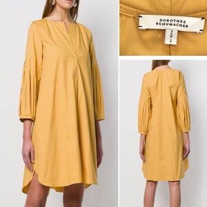 Dorothee Schumacher Papertouch Ease Honey Yellow Dress XS/S/M